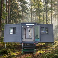 Gouyu Maison préfabriquée mobile en acier durable, moderne, pour bureau à domicile, conteneur pliable rectangulaire, conception extensible, assistance technique en ligne