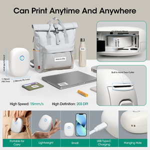 Máy in nhãn nhiệt di động, có thể sạc lại, in logo tùy chỉnh, dùng cho nhà, văn phòng, bếp, trường học, kèm băng dính - Product Image 3