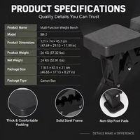 Banc de musculation professionnel au design simple, essentiel pour la maison, robuste et stable, banc d'entraînement réglable pour haltères, support OEM