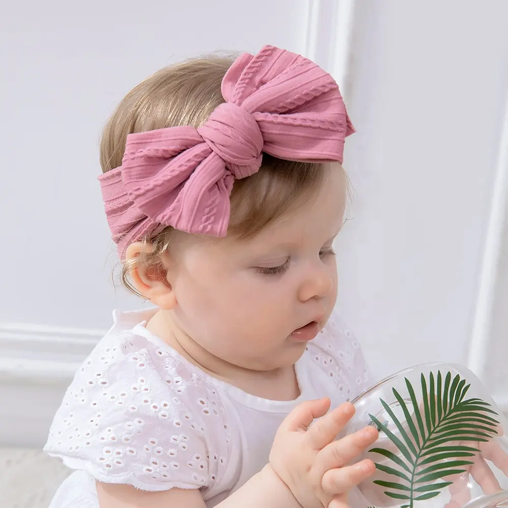 Baby Nylon Headbands Hairbands Hair Bow Elastics Head Bands Hair Accessories for Baby Girls Newborn Infant Toddlers Kids