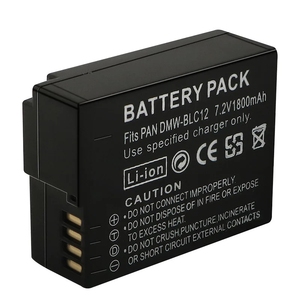 Batería de Iones de Litio DMW-BLC12 de 1800mAh para Panasonic LUMIX GH2 G5 G6 G7 con Certificación CE 3.8V-7.4V Garantía de 12 Meses en Stock - Product Image 1