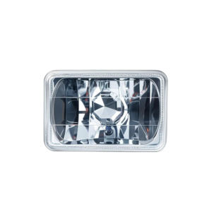 Lámpara de faros delanteros de coche con corte de diamante blanco de 5 pulgadas con lente transparente de vidrio cuadrado 6*4 H4/bombilla halógena Compatible con nueva condición - Product Image 3