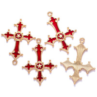 Pendentif Cœur Sacré Catholique Gothique en Argent Antique/Couleur KC, Breloques Ailes de Vampire d'Halloween, Bijoux Faits Main DIY W273