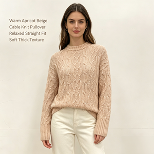 Suéter de Punto Grueso de Manga Larga para Mujer, Color Menta, de Alta Calidad, Personalizado OEM y ODM, Venta al Por Mayor, Estilo Casual, Marca Ulla - Product Image 6