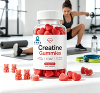 Gummies de créatine sans OGM et sans gluten pour athlètes adultes – Favorise la force musculaire et la récupération – Étiquette personnalisée – Vente en gros