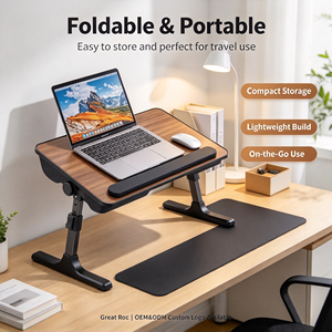 Harika Roc 2'si 1 Arada Yatak ve Kucak Masası Dört Vitesli Açı Ayarı 5 Seviyeli Yükseklik Ayarlı Dizüstü Bilgisayar Kucak Masası, Masa, Kanepe ve Yatak için - Product Image 3