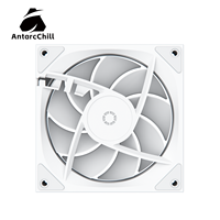 Ventilador para Caja de PC AntarcChill Blanco de 120 mm, Alto Flujo de Aire, Silencioso, con PWM, Rodamiento Fluido, RGB/ARGB LED, Refrigeración para Chasis de Computadora