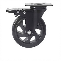 Roulettes perforées de taille moyenne, roues pivotantes, roues de chariot, ensemble silencieux, poulies résistantes à l'usure, forte capacité de charge pour