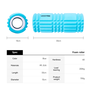 Nouveau design de gros personnalisé 13*33cm/5.1*13 pouces rouleau de mousse de yoga fitness massage des tissus profonds rouleau de yoga en mousse à pointes - Product Image 3