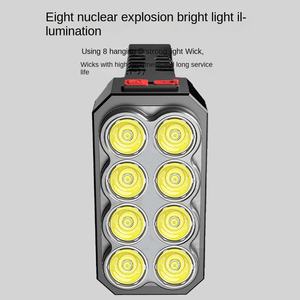 Lampe torche tactique à LED rechargeable à énergie solaire, la plus brillante, en aluminium industriel, lampe torche à main - Product Image 2