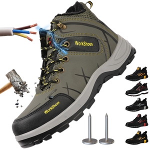 Chaussures de travail légères bottes de sécurité absorbant les chocs chaussures à bout en acier d'entrepôt de plancher d'usine - Product Image 1