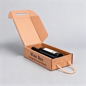 Tùy Chỉnh Thương Hiệu Thời Trang Xu Hướng Bao Bì Hộp In Kỹ Thuật Số Có Thể Tái Chế Rượu Sâm Banh Vận Chuyển Hộp Cứng Nhắc Mới Nhất Rượu Vang Đỏ Hộp - Product Image 4