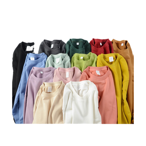 Sudadera de cuello redondo de algodón 100% de peso pesado Premium, ropa Unisex de gran tamaño personalizada para hombres para la temporada de otoño - Product Image 4