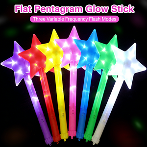 <b>Star</b> Shaped Stage Concert LED <b>Light</b> up Glow Sticks for Festival Cheering Props Event Party Plastic Flash Glowing Sticks - Product Image 1