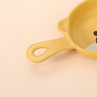 Grande cuillère à soupe en céramique de style coréen avec motif d'ours mignon pour le hotpot, usage quotidien à la maison et en cuisine