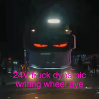 Panneau d'affichage animé à LED RGB programmable par application intelligente pour accessoires de voiture et de camion, yeux de démon lumineux