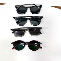Clip de lunettes de soleil avec monture en acétate, lunettes optiques de stock, prix bas, clip de lunettes de soleil aléatoire, monture à motifs mixtes, unisexe
