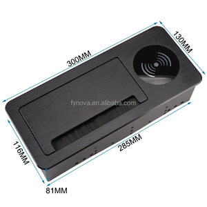 EU Standard Tabletop Power Outlet Flip-up <strong>Socket</strong> Cover 3 AC Outlets Wireless Charger Compatible UK US AU <strong>Plugs</strong> <strong>Extension</strong> <strong>Socket</strong> - Product Image 5