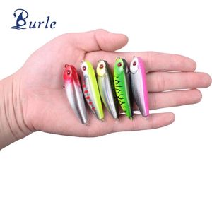 Señuelo de Pesca Tipo Lápiz, Superficie Macro, Plástico Duro, Mini, 5.5cm/5.8g, Flotante, con Cuentas Sonoras Integradas - Product Image 1