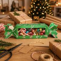 Boîte de rangement en carton personnalisée, boîte à bonbons de Noël, emballage cadeau magnifique et exquis, boîte de présentation