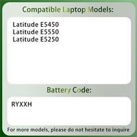 Batterie d'ordinateur portable en gros 11.1V 38Wh RYXXH 9P4D2 5TFCY pour Dell Latitude 3150 3160 E5250 E5450 E5550 E5270