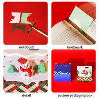 Bloc-notes personnalisé 3D en acrylique motif Père Noël 2026, en papier artistique, rond, lavable, détachable, pour décoration intérieure et cadeau