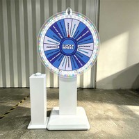 Roue de la Fortune LED Commerciale Autonome à Pousser pour Événements de Carnaval, Location pour Fêtes, Jeux de Stand de Carnaval et Activités Ludiques