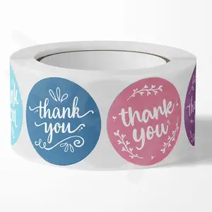 Labels Roll of 500 Small Business Designs 1.5 Inch Thank You Sticker for Supporting My Small Business Handmade with Love
