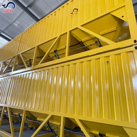 Silo à ciment horizontal modulaire conteneurisé SDCAD 20GP 40HQ 18-53m³ Silo de stockage en vrac portable à bas niveau avec convoyeur à vis