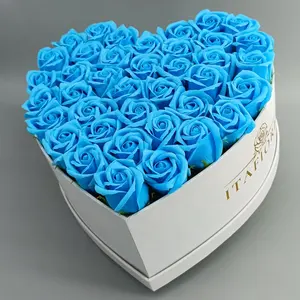 Aangepaste Hartvormige Valentijnsdag Geschenk Doos Voor Verpakking Rose En Chocolade Met Clear Pvc Raam