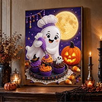 Fournisseur direct usine, vente en gros : Articles de décoration murale pour la maison, artisanat DIY, bijoux fantômes d'Halloween, peinture murale diamant et perle