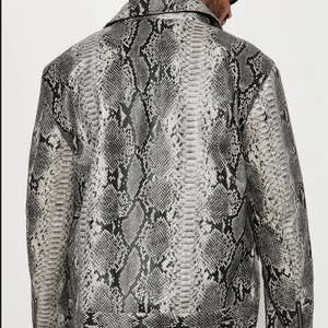 Người Đàn Ông Của Mùa Đông Rắn Thêu Tracksuit Chính Hãng Da Bò Da Áo Khoác Và Quần Với <span class=keywords><strong>Python</strong></span> Mô Hình Chất Liệu Vải - Product Image 6