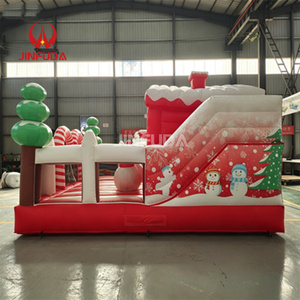 Château gonflable commercial de Noël en forme de canne à sucre avec toboggan, thème hiver pour enfants, idéal pour la <span class=keywords><strong>location</strong></span> de vacances - Product Image 3
