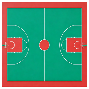 Basketball Court PVC Flooring <b>Tiles</b> Eco-Friendly Shock Absorption Anti-Slip Indoor/Outdoor Sports Court Floor Green Red <b>Plastic</b> - Product Image 1