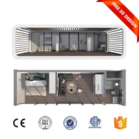 Maison conteneur extensible personnalisable de 40 pieds pour salle de classe, bâtiment scolaire préfabriqué, mini-maison mobile