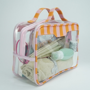 <span class=keywords><strong>Neceser</strong></span> <span class=keywords><strong>grande</strong></span> de PVC personalizado para <span class=keywords><strong>playa</strong></span>, juego de viaje impermeable, cierre de cremallera, <span class=keywords><strong>neceser</strong></span> de belleza geométrica, bolsa de tocador para llevar todo el maquillaje - Product Image 3