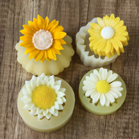 Cetakan Silikon Lilin Aromaterapi Bunga Matahari & Daisy, Cetakan Batu Aroma Gipsum & Sabun Buatan Tangan DIY