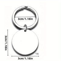 Porte-clés moderne vierge de 20 mm en acier inoxydable pour gravure laser DIY, étiquettes d'identification pour animaux de compagnie, impression UV, technique de moulage, métal électroplaqué