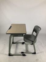 Meubles de classe modernes Ensemble table et chaise pour étudiants Meubles de lycée Bureau et chaises en métal pour étudiants