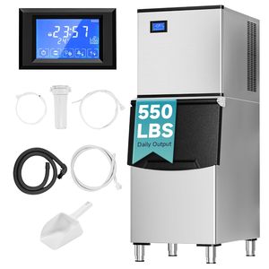 Euhomey Commercial <b>Ice</b> <b>Maker</b> 550 Lbs 24H Industrial <b>Ice</b> Machine With 300 Lbs Storage Bin Secop Compressor Etl - Product Image 3