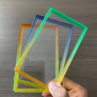 Protection PSA pour cartes gradées, plaque arrière en acrylique transparent, cadre pare-chocs en TPU dégradé, 41 couleurs
