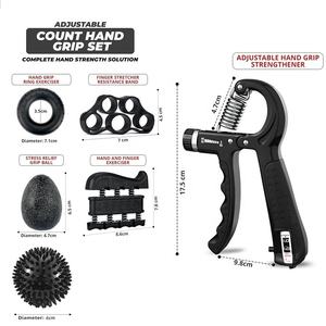 Kit de <span class=keywords><strong>renforcement</strong></span> de la poignée réglable en silicone numérique Lot de 6 avec boule de massage en PVC pour l'exercice des doigts - Product Image 2