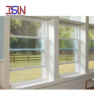 Chất Lượng Cao Tùy Chỉnh Úc-Phong Cách Upvc Dọc Nhà Cửa Sổ Thiết Kế Hiện Đại Duy Nhất Đôi Treo Thanh Lịch Kính - Product Image 1