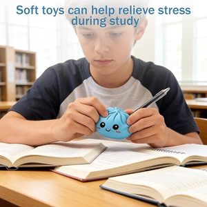 Glitter Dumpling Stress <b>Ball</b> Steamer <b>Squeeze</b> Fidget Toy for Anxiety Relief Soft Stretchy Decompression Toy for Adults - Product Image 6