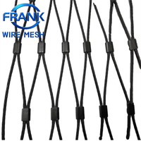 Filet de protection flexible en acier inoxydable noir 304/316, non réfléchissant, ouverture 20~100 mm, pour centres commerciaux/hôtels