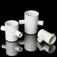 Raccord en PVC-U réducteur à filetage femelle, croisillon à 4 voies, connecteur d'angle pour sortie latérale, pour plomberie et alimentation en eau