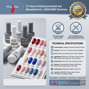 Missgel Fournitures pour <span class=keywords><strong>ongles</strong></span> en gros, plus de 3000 couleurs, OEM, vernis à <span class=keywords><strong>ongles</strong></span> gel sans HEMA, inodore, gel <span class=keywords><strong>UV</strong></span>, soak-off, végétalien, vernis à <span class=keywords><strong>ongles</strong></span> gel LED <span class=keywords><strong>UV</strong></span> - Product Image 4