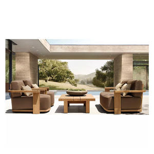 Mesa de Jardín para Exteriores, Mesa de Café de Madera Maciza para Patio, Mesa Rectangular Personalizada para Exteriores - Product Image 3