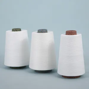 % 60% geri dönüştürülmüş pamuk % 40% geri dönüştürülmüş Polyester 6S % açık uçlu iplik ham beyaz çoraplar ve eldiven ipliği