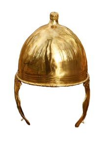 Casco Decorativo de Metal de Primera Calidad, Estilo Romano, Plateado/Dorado, Forma Irregular, con Cresta, Inspirado en la Historia, para Disfraces - Product Image 3